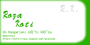 roza koti business card